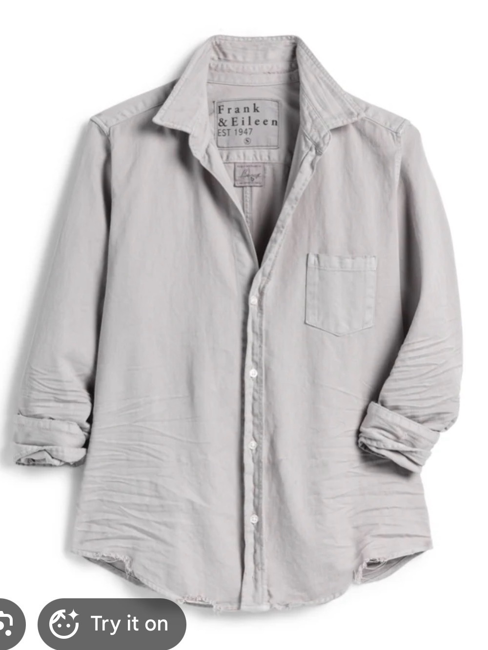 Frank & Eileen - Eileen Famous Denim Button Down Shirt in Grey - Size Small